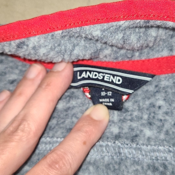 Lands' End, cozy half-zip, size M (10-12) - Picture 2 of 3